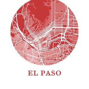 El Paso Map Print City Map Poster - Etsy