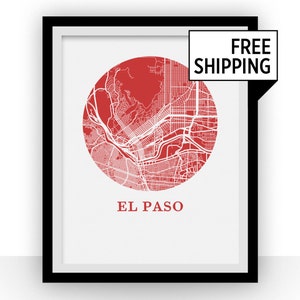 El Paso Map Print City Map Poster - Etsy