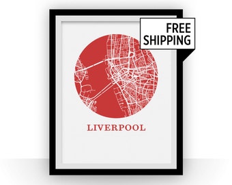 Liverpool Map Print - City Map Poster