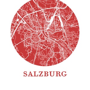 Salzburg Map Print City Map Poster image 2