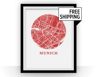 Munich Map Print - City Map Poster