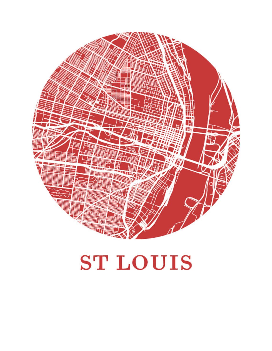 St Louis Map Print City Map Poster - Etsy