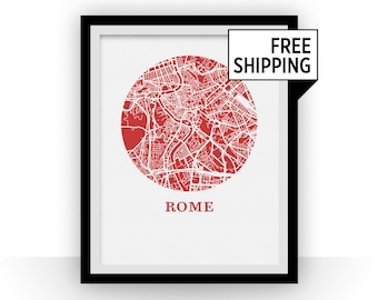 Rome Map Print - City Map Poster