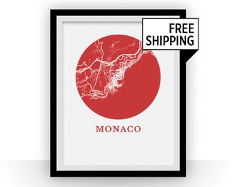 Monaco Map Print - City Map Poster