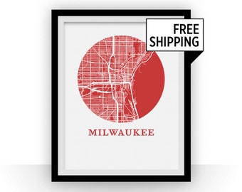 Milwaukee Map Print - City Map Poster