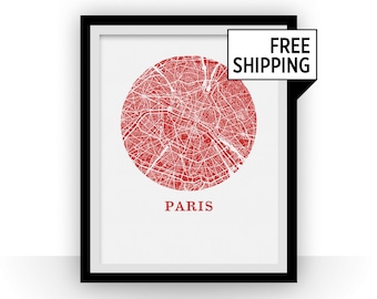 Paris Map Print - City Map Poster