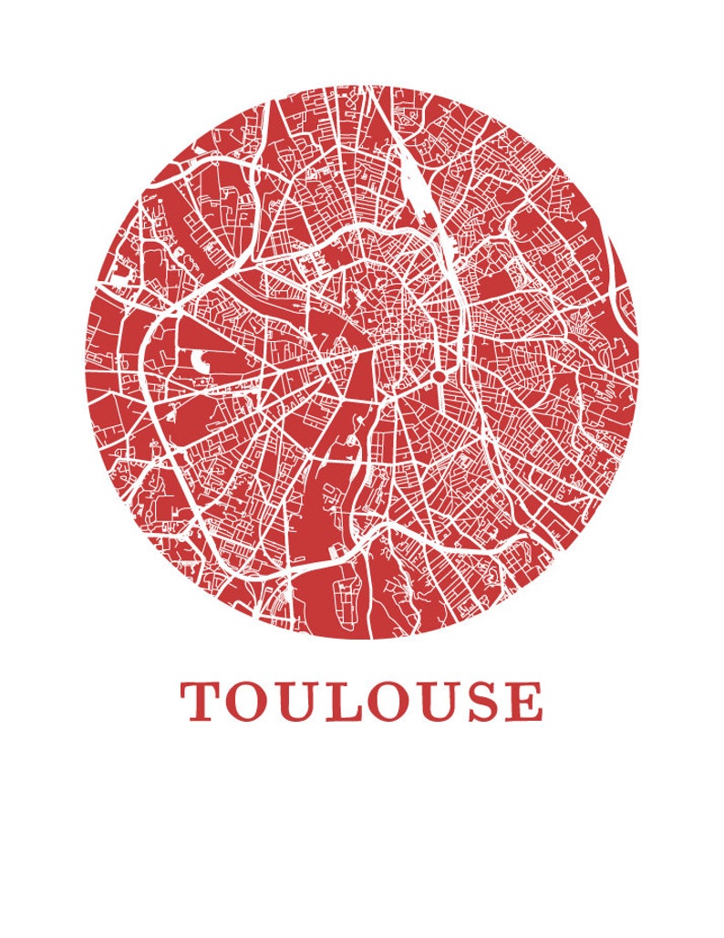 Toulouse Map Print City Map Poster image 2