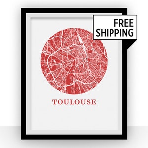 Toulouse Map Print City Map Poster image 1