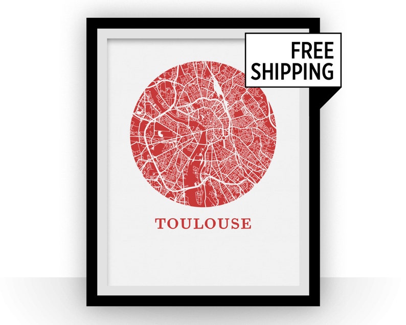 Toulouse Map Print City Map Poster image 1