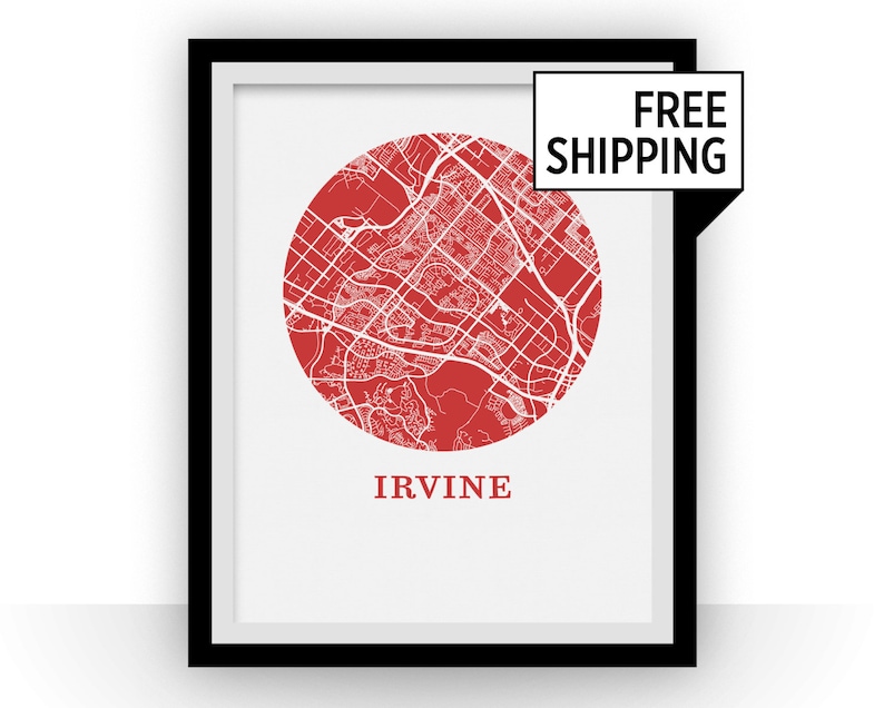 Irvine Map Print City Map Poster - Etsy Norway