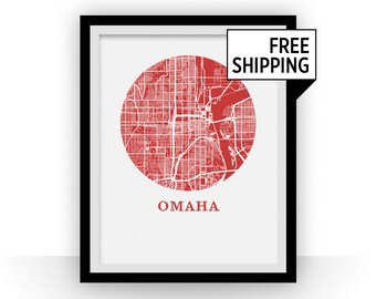 Omaha Map Print - City Map Poster