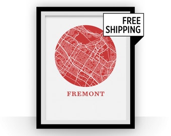 Fremont Map Print - City Map Poster