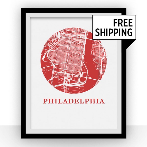 Philadelphia Map Print - City Map Poster
