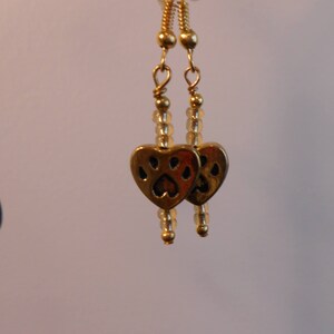 Golden Paw Print Pair of Earrings Item No. 842