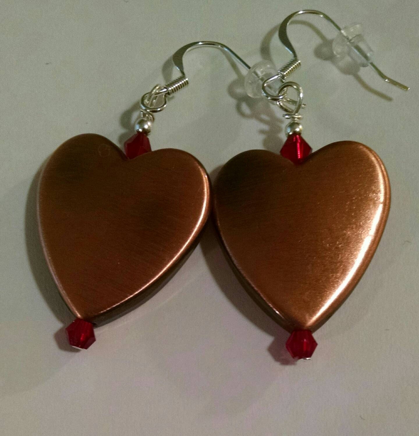 Copper Heart Earrings Perfect for Valentine's Day Item No. Etsy