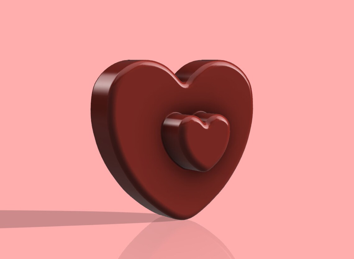 Stacking Hearts Puzzle for Kids School 3D Printed STL Etsy