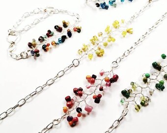 Branch Beaded Bracelet / Branch Jewelry / Tree Branch Bracelet / Colorful Bracelet / Nature Lovers Gift / Summer Bracelet
