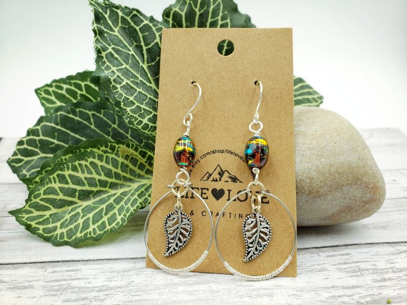 Silver Leaf Earrings Leaf Jewelry Fall Jewelry Fall Earrings Boho Earrings Boho Jewelry Nature Lovers Gift Gift for Her