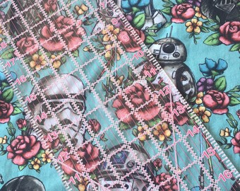 floral star wars fabric