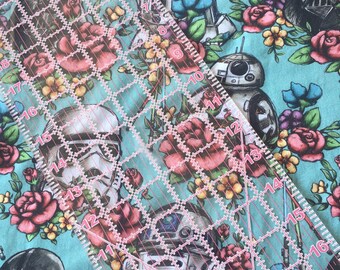 floral star wars fabric