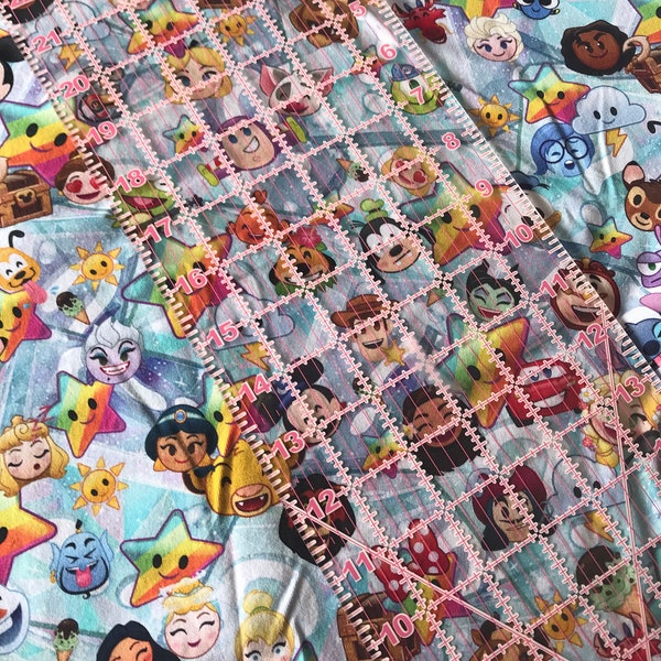 9x14 Tumbler Fabric Cut Small Crafts Cotton Lycra custom fabric - Emoji Blitz