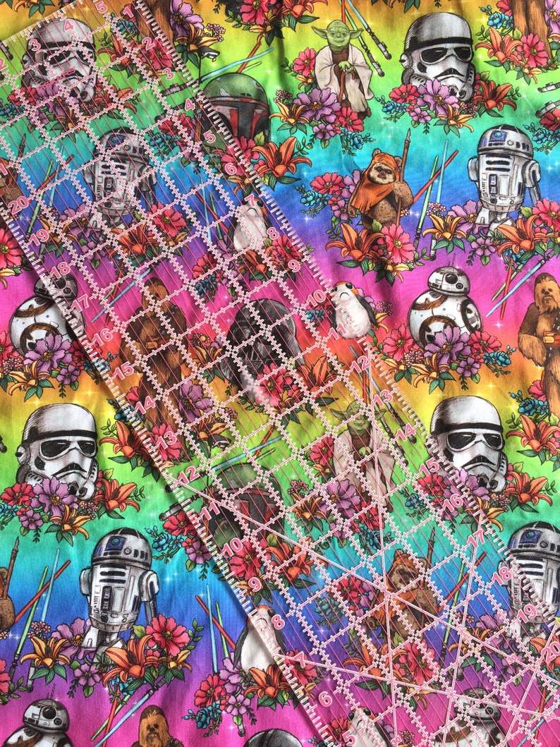 floral star wars fabric
