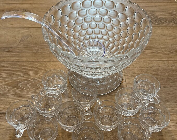 Vintage German Punch Bowl, German Gluehwein Serving Set, Simon Peter