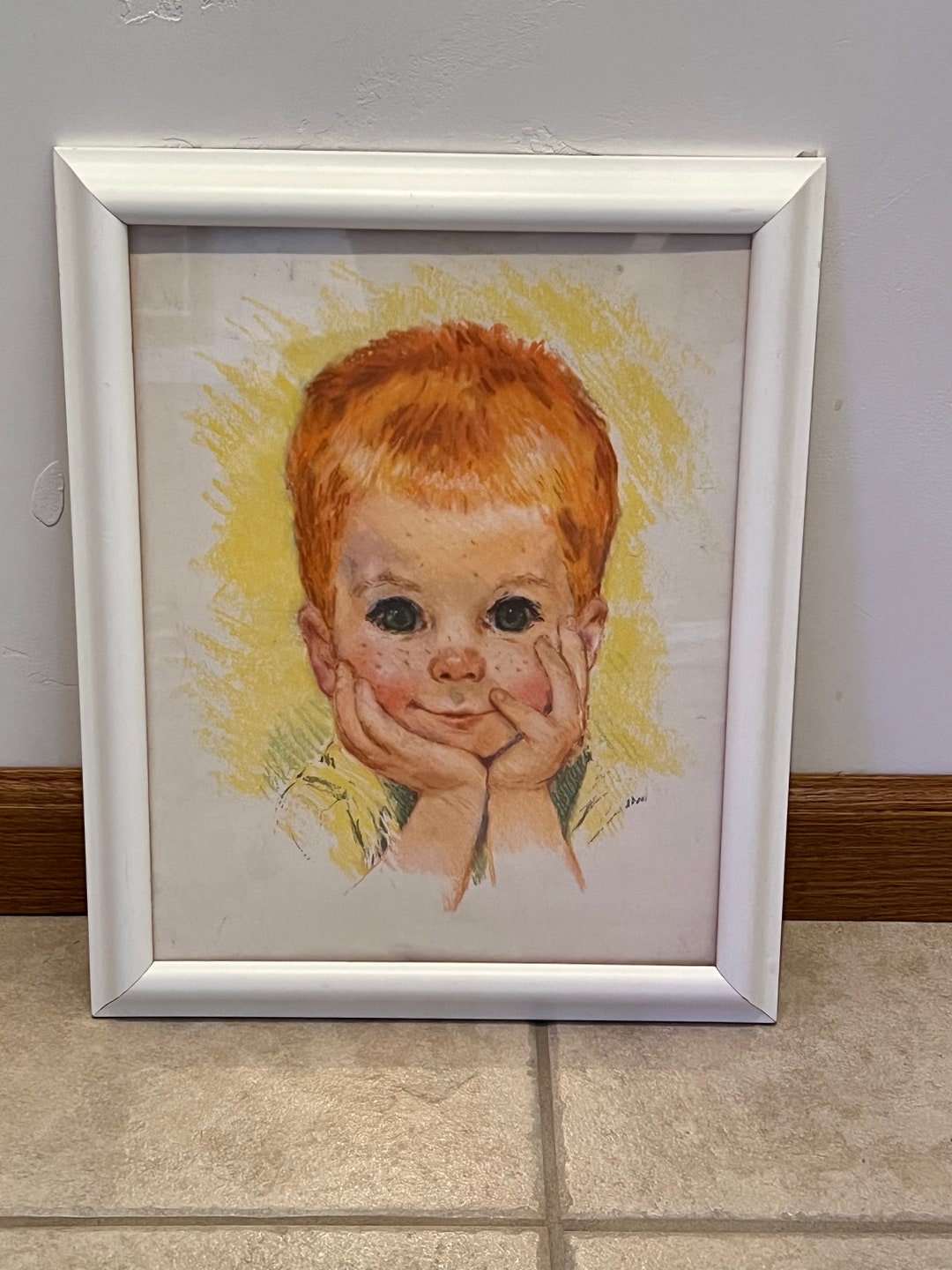 Vintage 1950s Framed Northern Tissue All American Boys Etsy