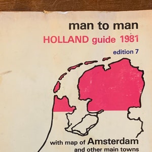 1980’s GAY TRAVEL Guide HOLLAND - lgbtq queer vintage vacation guide Man to Man edition 7 gay interest collectible
