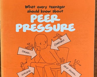 1980’s TEENAGE health class ephemera booklet - health & safety guides by Scriptographic how to deal with peer pressure, vintage teen