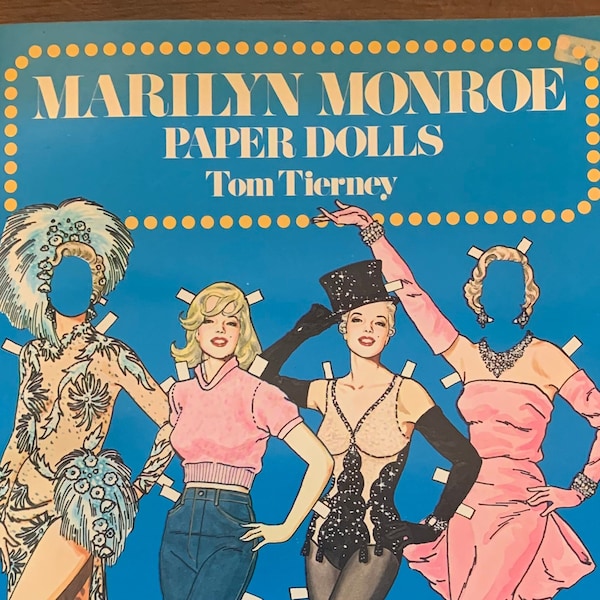 MARILYN MONROE paper dolls - vintage from 1979 illustrated by Tom Tierney old hollywood glamour pin-up's