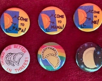 PIEROGI Pin Set! Six  1" buttons