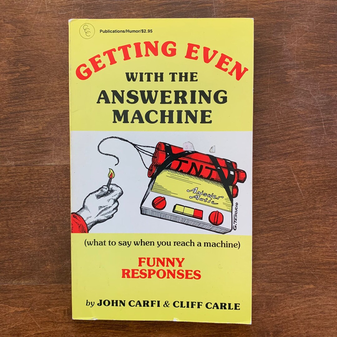 1980's ANSWERING MACHINE Joke Book Funny Responses to Leave on 80's