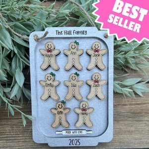 Best seller!!!! Personalized Gingerbread Family Christmas Ornament: Up to 12 Names, 2025