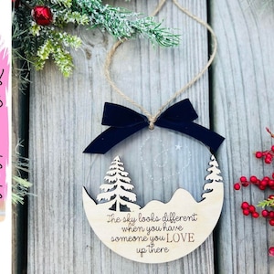 Memorial Ornament: Engraved Heart Remembrance Gift