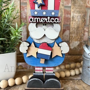 Standing Mini Uncle Sam | Uncle Sam | Fourth of July | Uncle Sam Shelf Sitter | July 4th | 4th of July Decor | Americana decor