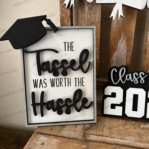 Class of 2026 Graduation Tiered Tray Decor, Senior Gift customized with your class colors image 4