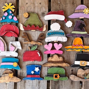 Interchangeable Hats ONLY // Interchangeable HatsONLY for Standing Interchangeable Animals  //Shelf Sitter// Viral Shelf Sitter Hat Add on