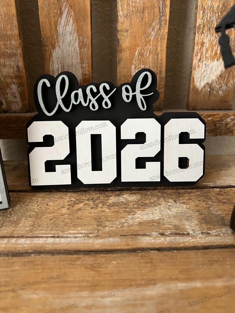 Class of 2026 Graduation Tiered Tray Decor, Senior Gift customized with your class colors image 10