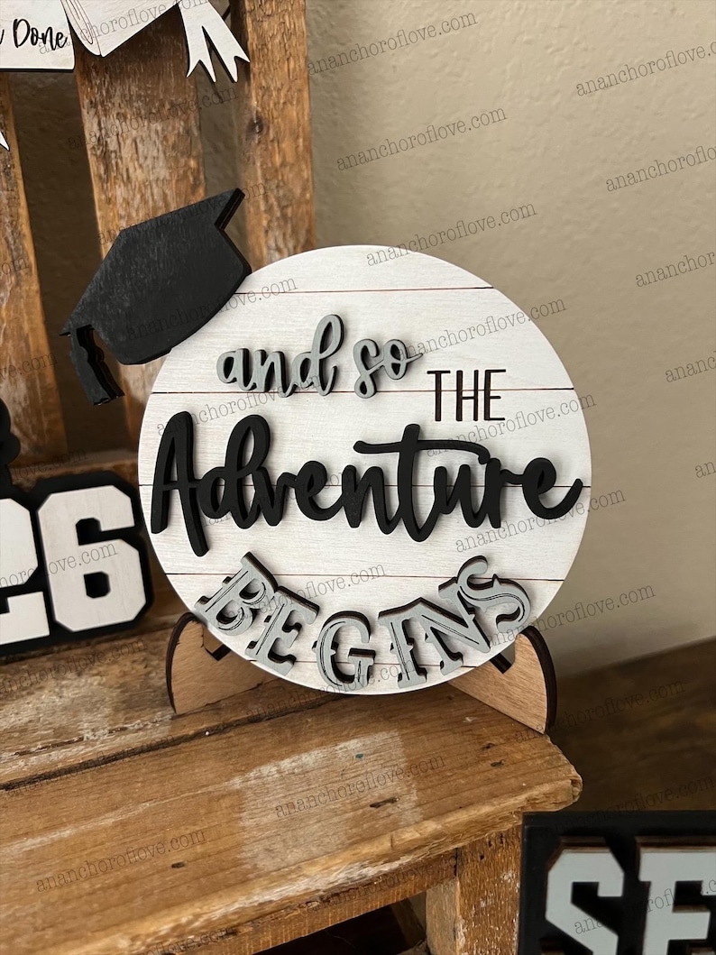 Class of 2026 Graduation Tiered Tray Decor, Senior Gift customized with your class colors image 9