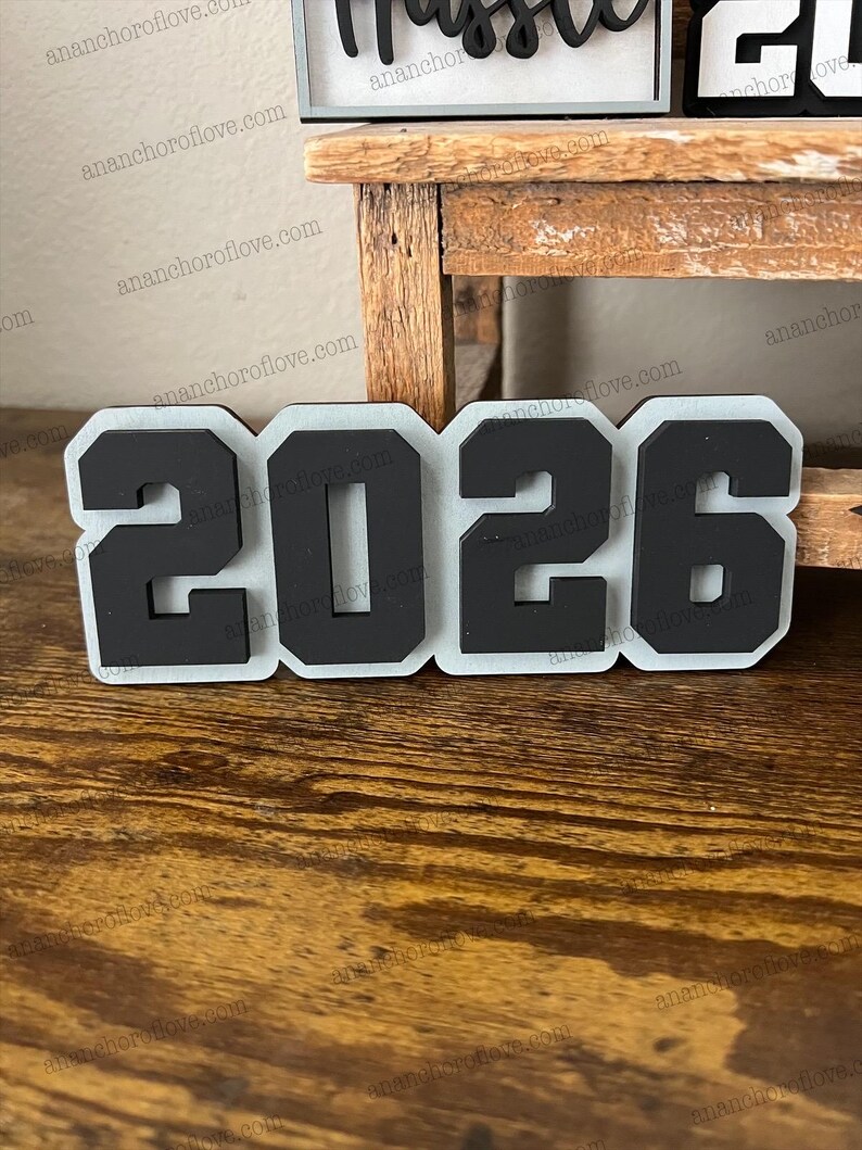 Class of 2026 Graduation Tiered Tray Decor, Senior Gift customized with your class colors image 5