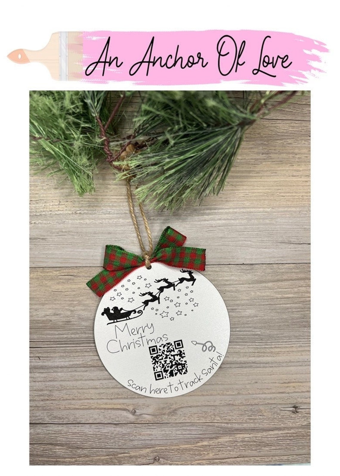 Engraved Christmas Santa Tracker Ornament Kids Christmas Etsy