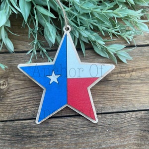 Texas Star Ornament,, gift for Texan, Merry Christmas Y&#39;all ornament