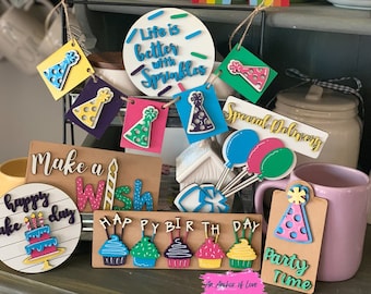 Make a wish | birthday party | celebration tiered tray decor
