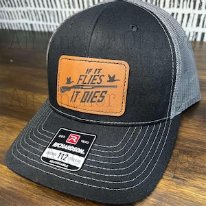 Duck Hunter Trucker Hat: Leather Patch Richardson 112