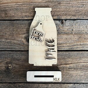Standing milk DIY Paint Kit | Tiered Tray Laser Cut Wood Blanks | Holiday DIY Kits
