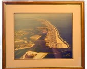 Ocean City Maryland Vintage Photograph Ocean City Maryland Inlet Photograph Original Paul J. Smith signed aerial photograph