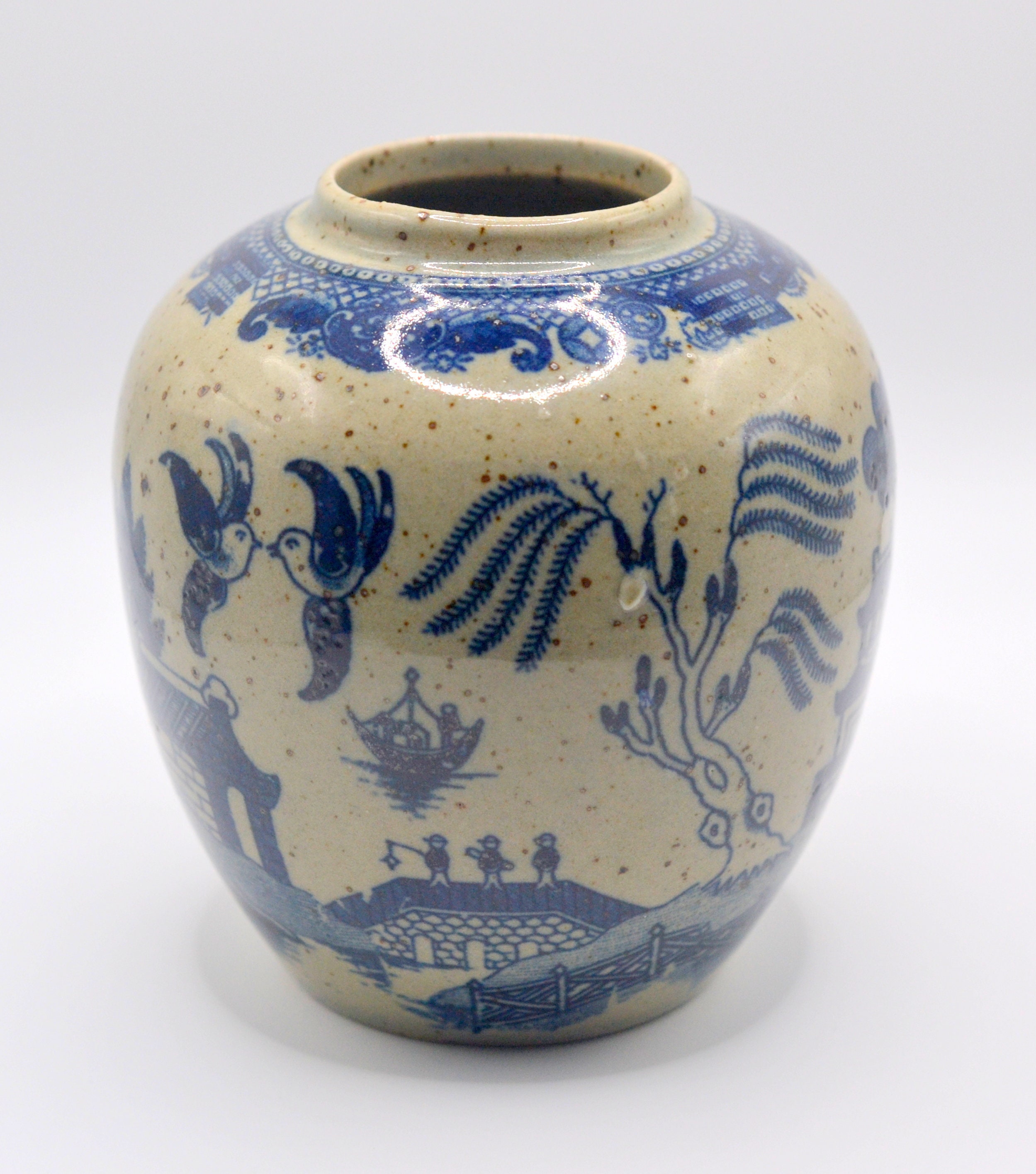 Blue Willow Vase Etsy Canada