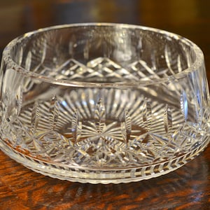 Vintage Waterford Irish Crystal Bowl; Lismore Waterford Glass Bowl, Waterford Fruit Bowl; Glittering Waterford Crystal