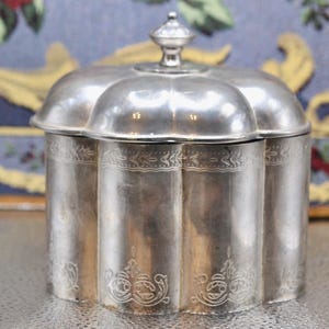 Vintage Godringer Silverplate Jewelry Casket; Silver Trinket Casket; Red Velvet Lined Jewel Box; Godringer Silver; Vintage Silver Jewel Box